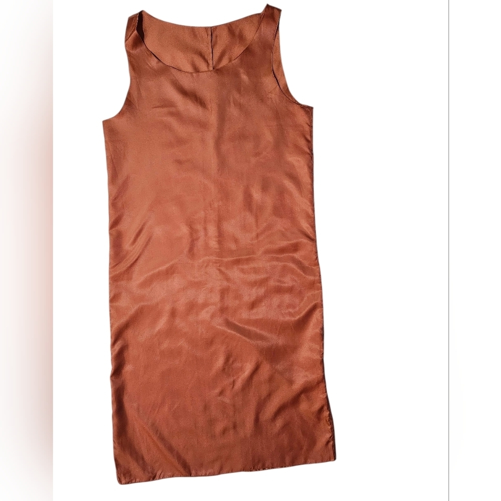 GGC by Jill London Rust Orange Sheath Maxi Dress Medium - Picture 3 of 10